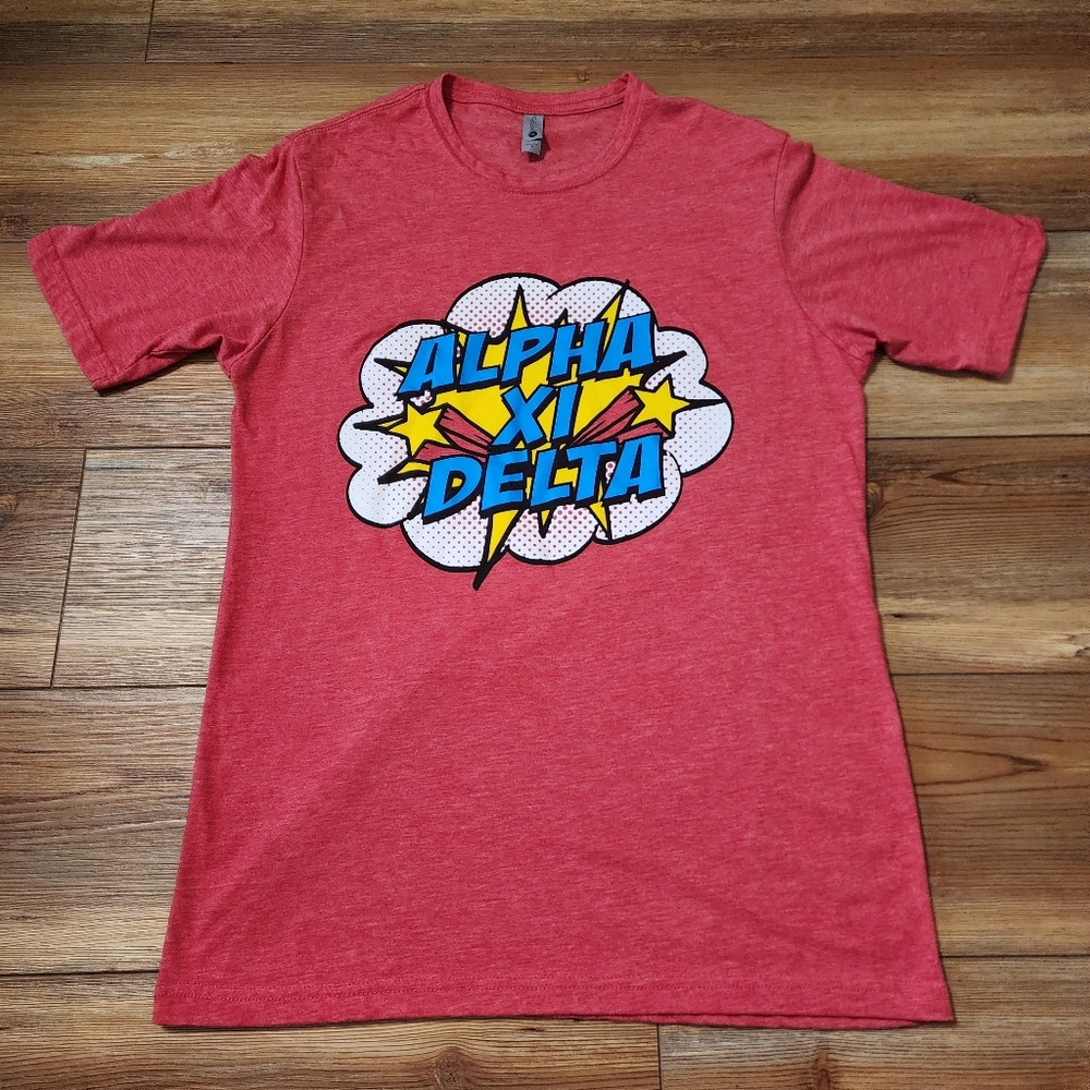 Alpha Xi Delta T-Shirt S Red Short Sleeve Graphic Tee